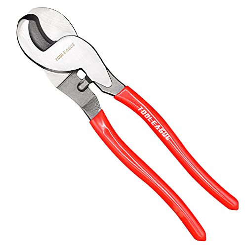 TOOLEAGUE 10 inches Cable Cutter,Heavy Duty Cable Cutting, High Leverage Cutter for Aluminum, Copper, Wire, Communications Cable